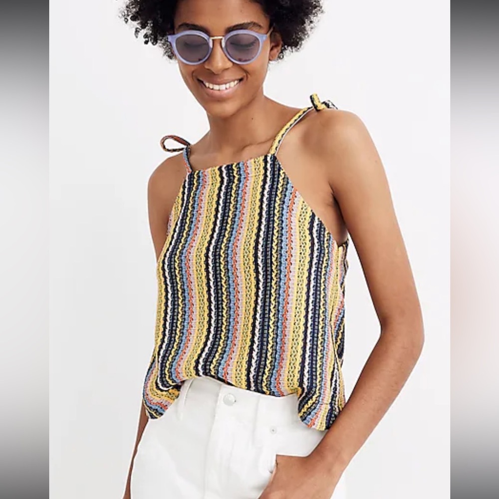 Madewell Texture & Thread Crochet Tank Top sz XL